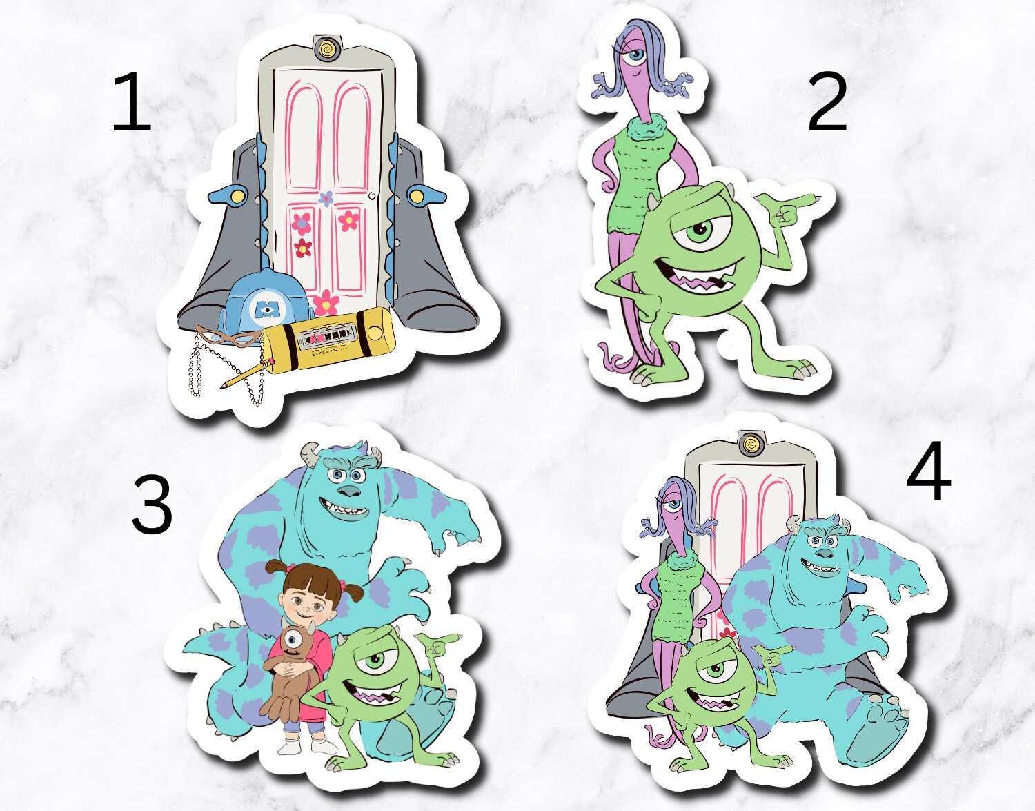 Monsters (set of 4 stickers)