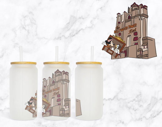 Hollywood Tower Mouse Mashup - Hotel Glass jar