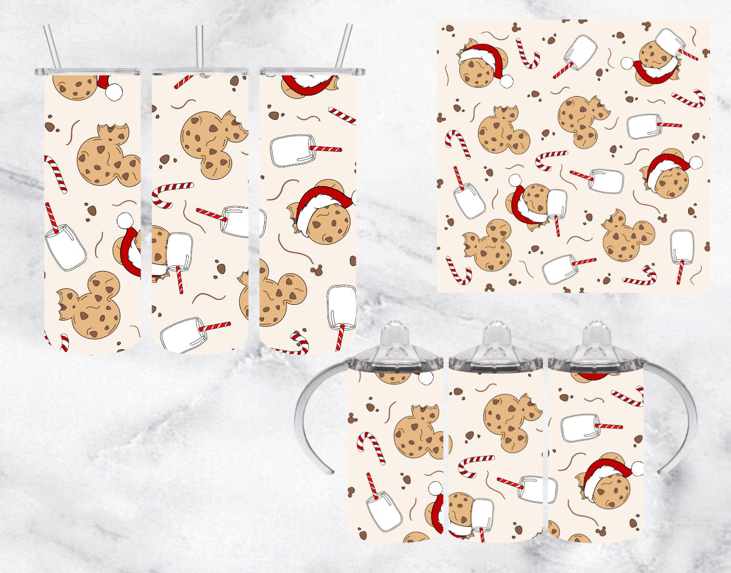 Santa Mouse Cookies Tumbler