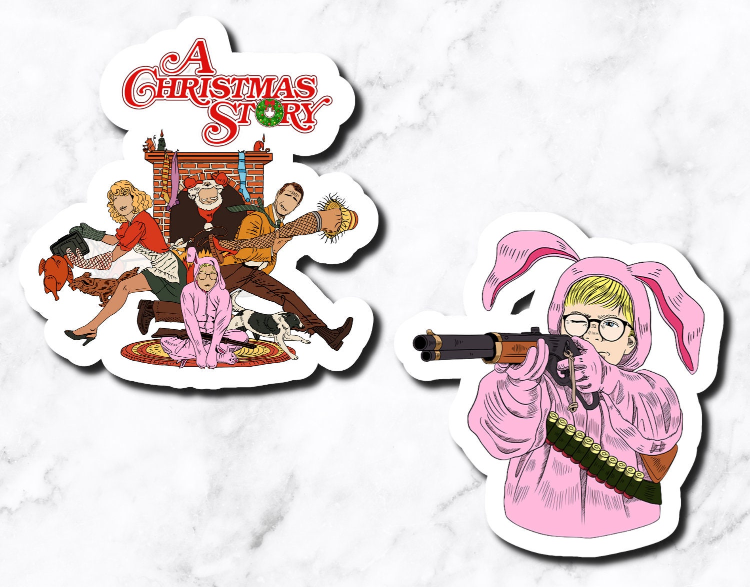 Christmas Story **Set of 2 stickers**