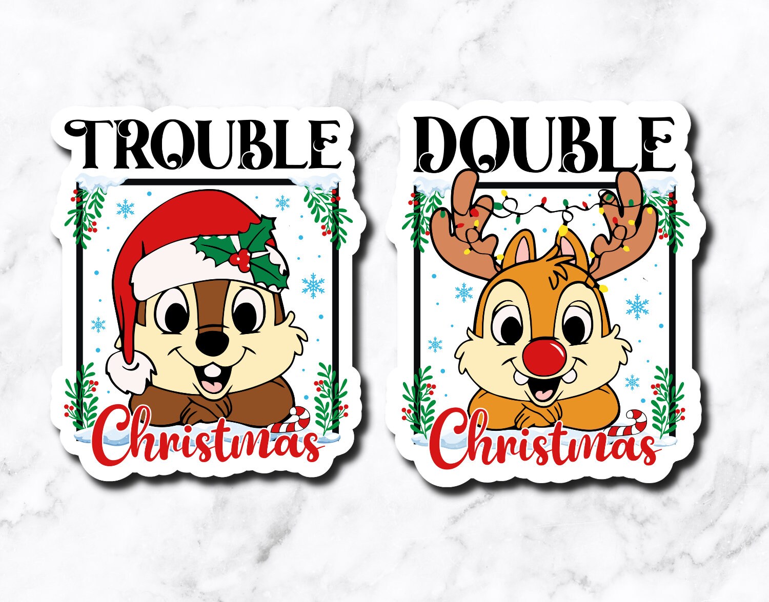 Double Trouble **set of 2 stickers**