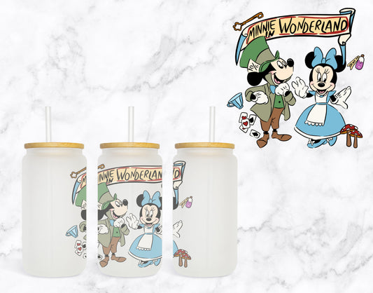 Wonderland Mouse Mashup Glass Jar - Couple