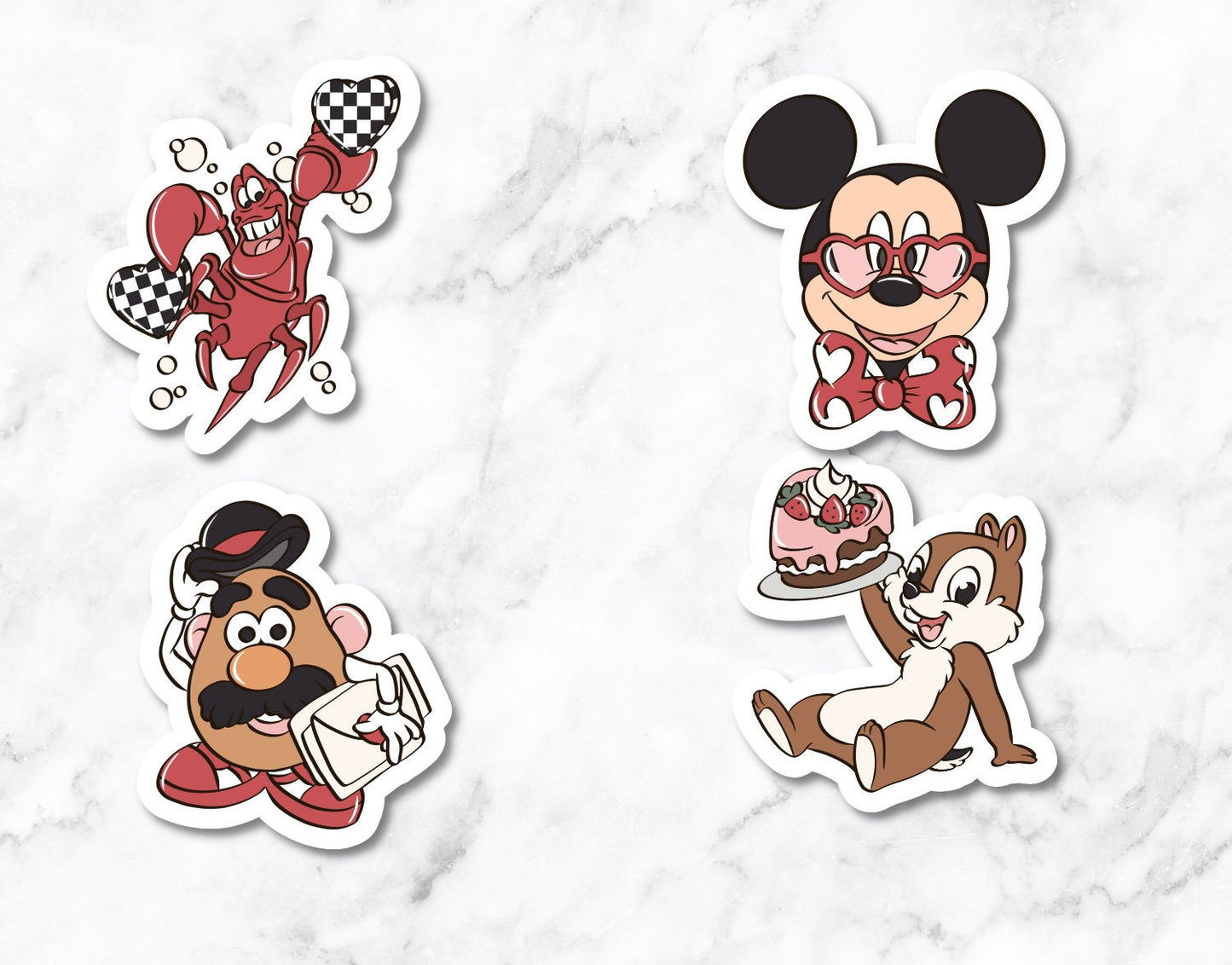 Magical Valentine **set of 4 stickers**