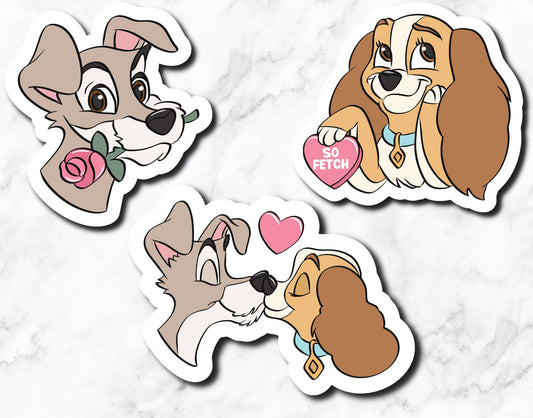 Puppy Love **set of 3 stickers**