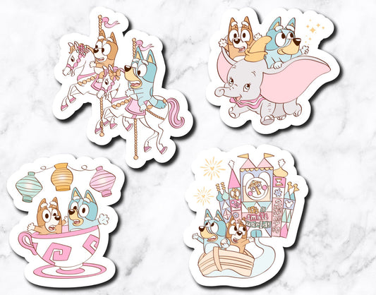 Pups at the Park **set of 4 stickers**